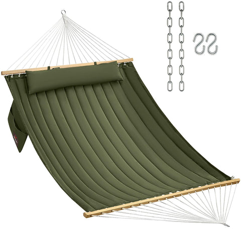 CHULIM hammock with wooden spreader bar for stable outdoor lounging
