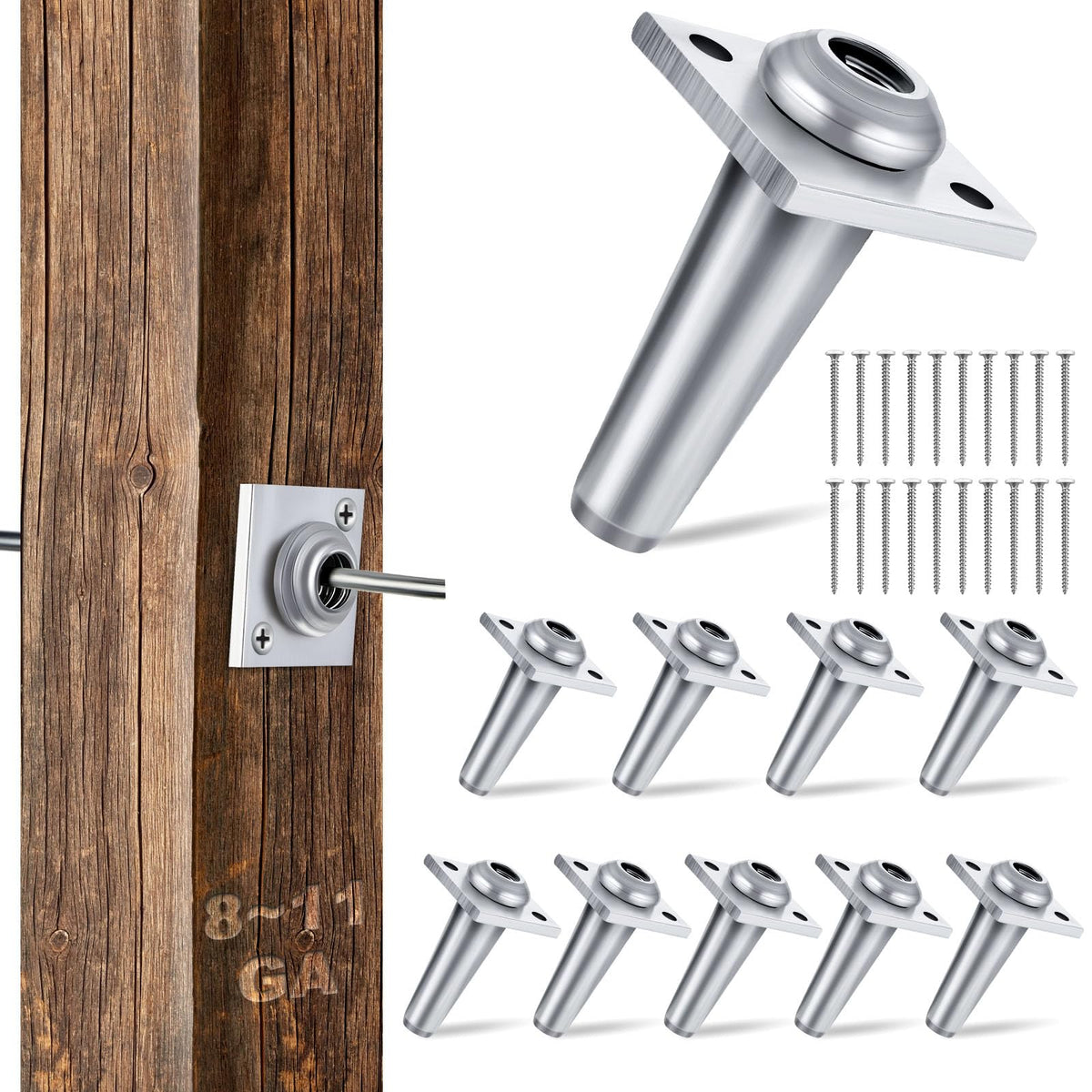 Chumia 10-piece anchor wire vise set for trellis projects and reliable grip.