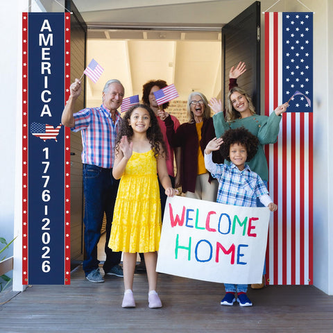 Chumia American 250th banner flag ideal for patios balconies and offices