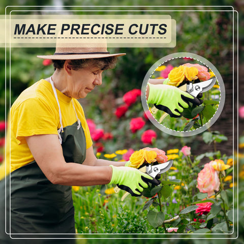 Chumia garden clippers in use pruning herbs and flowers