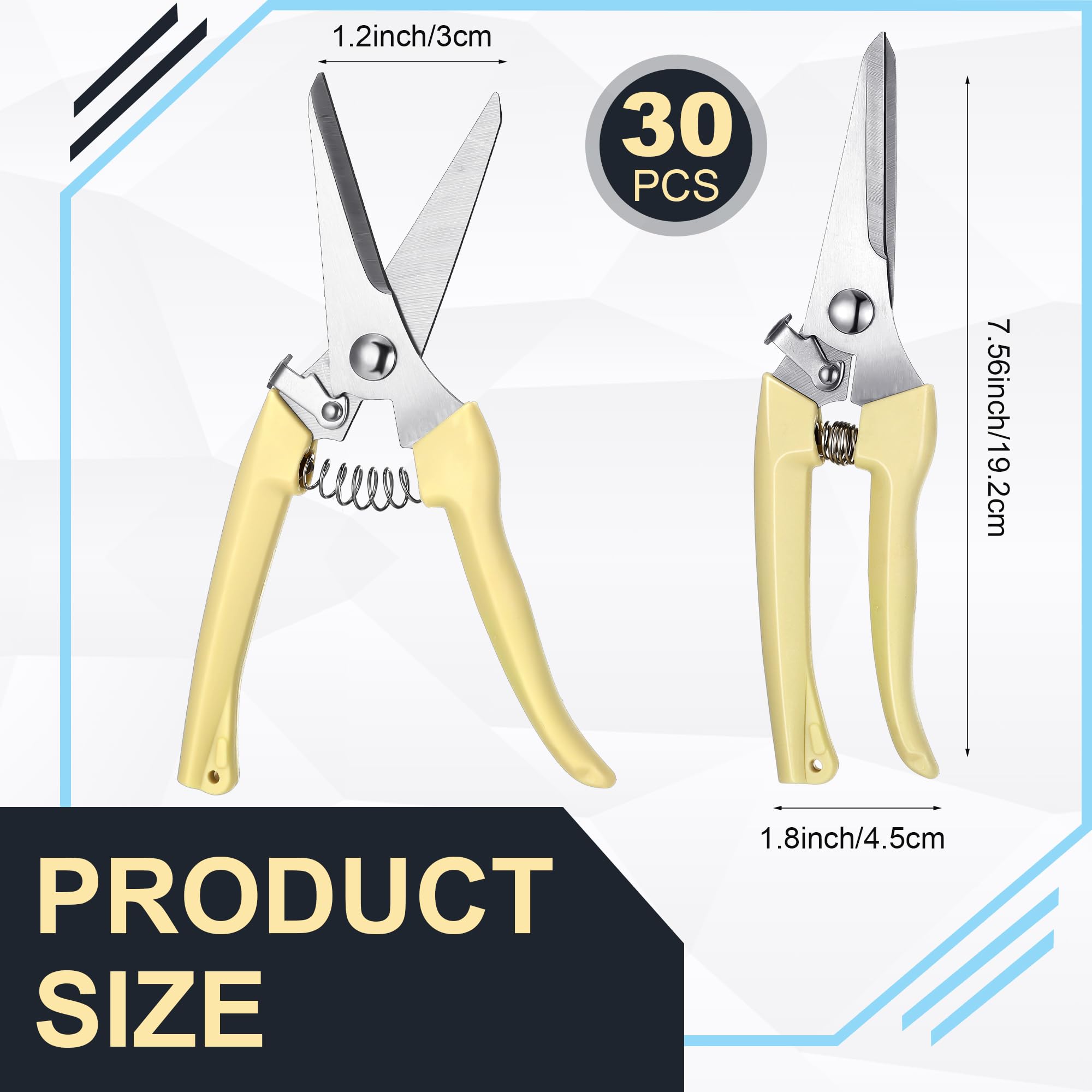 Chumia heavy-duty plant scissors; durable stainless steel blades for long-lasting cuts