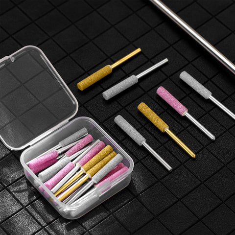 Chumia plated grinding tools in gold, pink, and silver finishes.