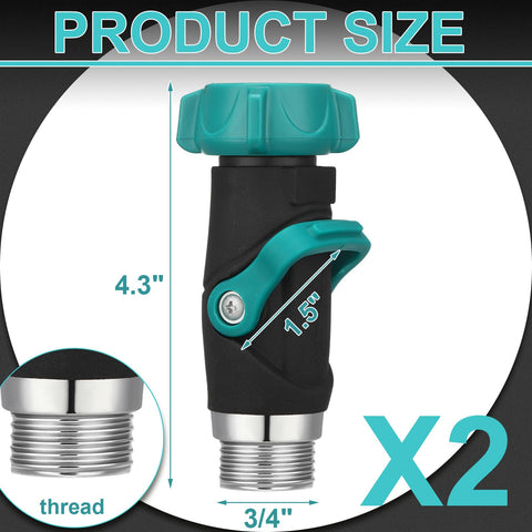 Chunful 1-way lever on-off for simple water control during yard chores.