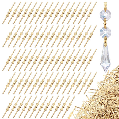 Chunful bow-tie chandelier connector in gold adds secure, stylish touch to crystal fixtures.