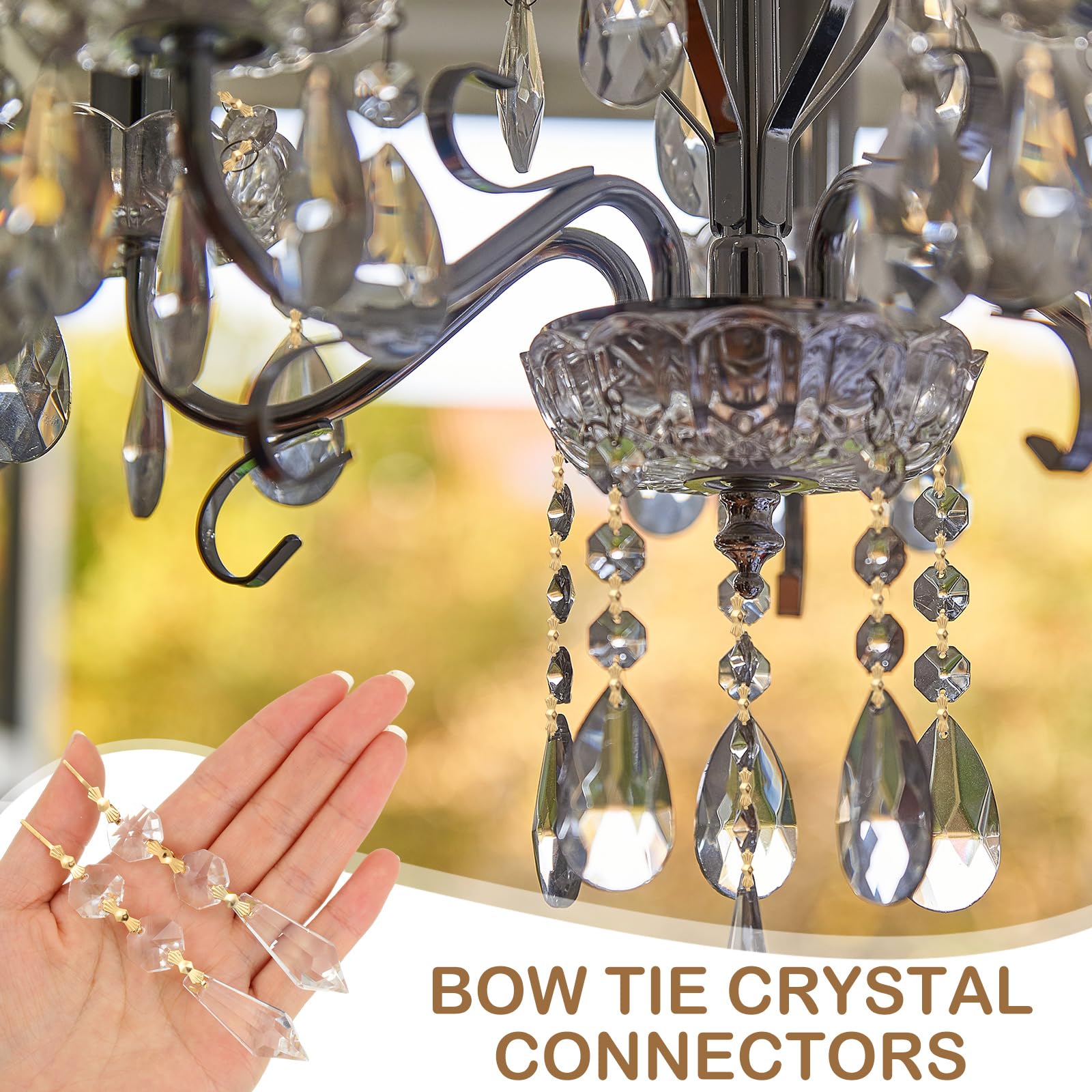 Chunful bow-tie chandelier connector gold provides versatile DIY gift options.