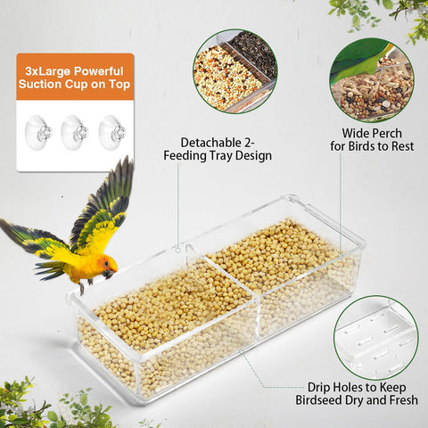 Chunhai easy-clean design on clear feeder.