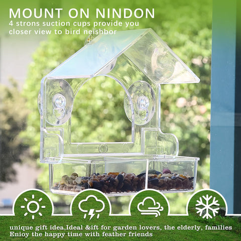 Chunhai easy-install design with snap-on tray and birdhouse.