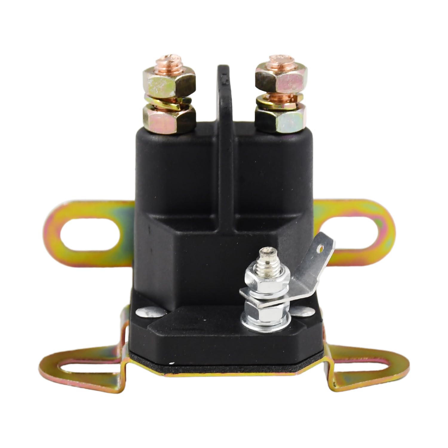 Chuuparts 12V starter solenoid close-up showing copper coil contacts for reliable starts.
