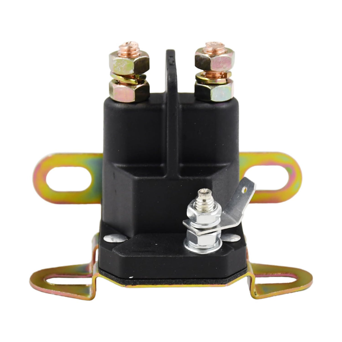 Chuuparts 12V starter solenoid close-up showing copper coil contacts for reliable starts.