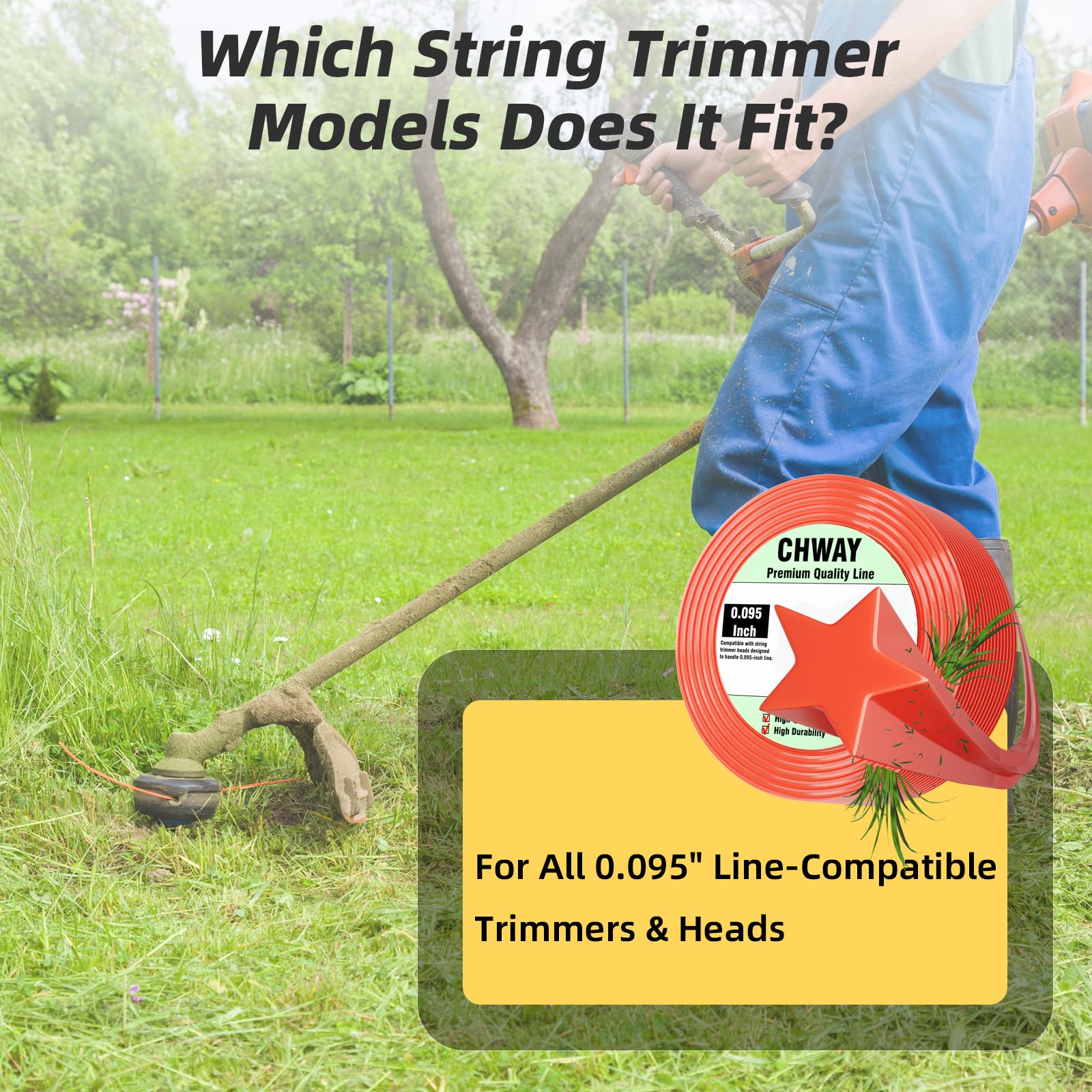 Chway 095 is compatible with most gas and electric trimmers.