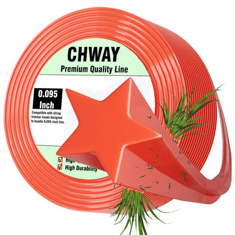Chway 095 weed eater string with pentagon design for faster cutting.