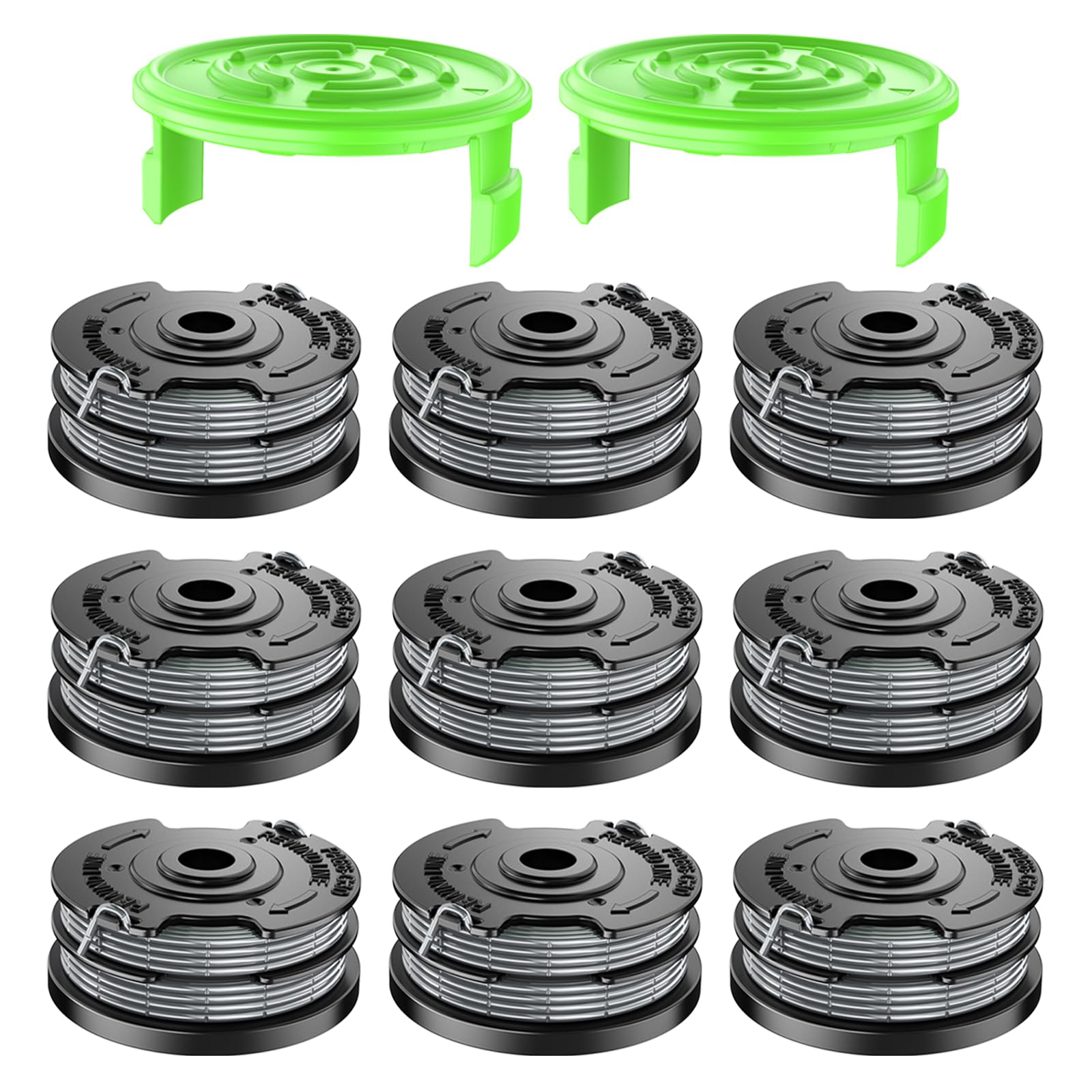 Chway 11-piece dual-line spools for Greenworks 2101602 assembly improve quick line replacement.