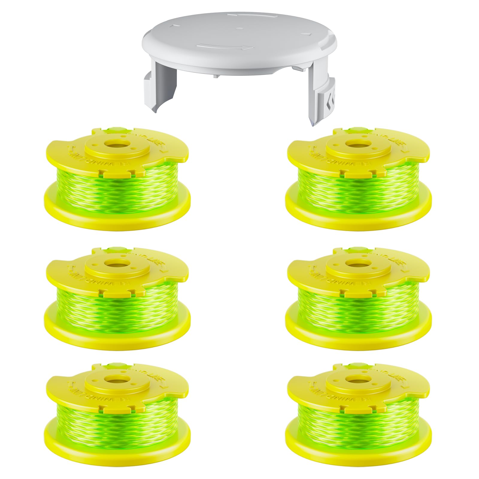 Chway AC80RL3 replacement trimmer string spools for Ryobi-compatible trimmers to simplify maintenance.