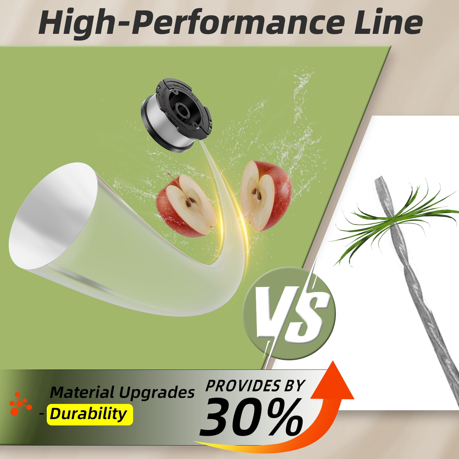 Chway AF-100 180ft spool pack showing long-lasting replacement for large yards.