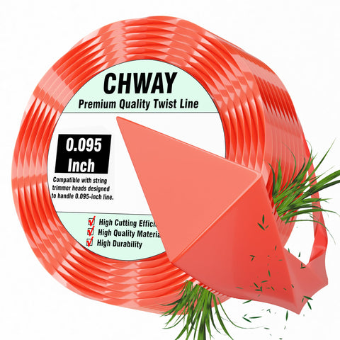 Chway AL2420P packaging shows heavy-duty trimming line for tough weeds.