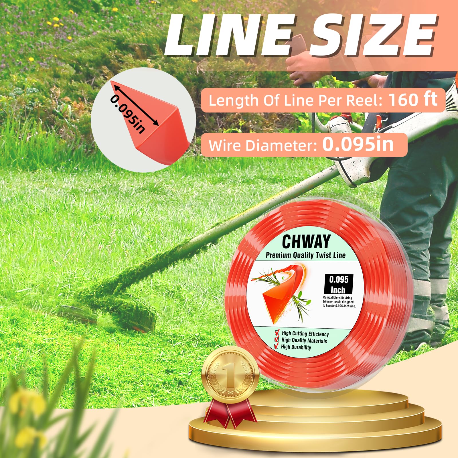 Chway AL2420P compatible with EGO cordless trimmers for convenience.