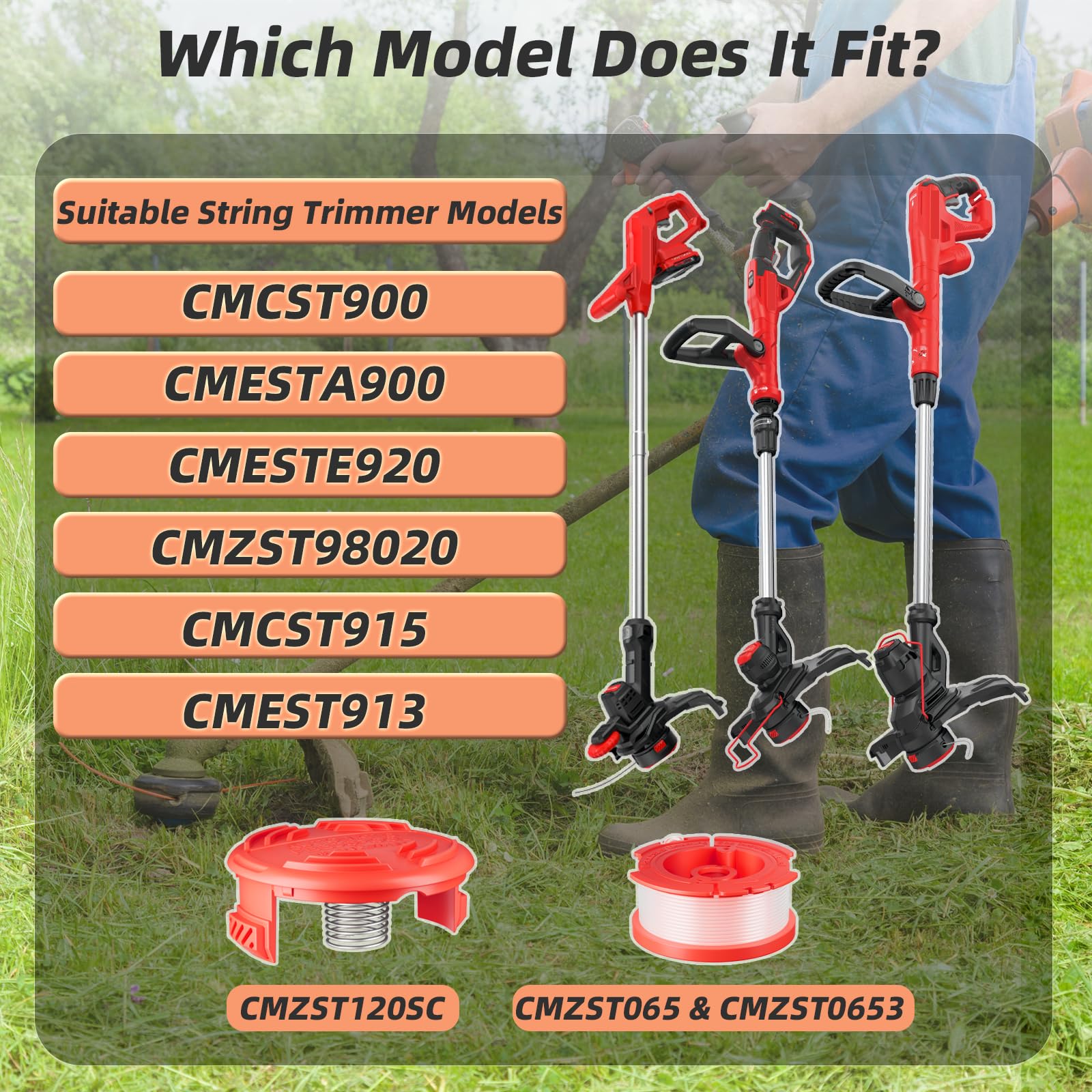 Chway CMZST0653 springs shown provide steady line tension for consistent cuts