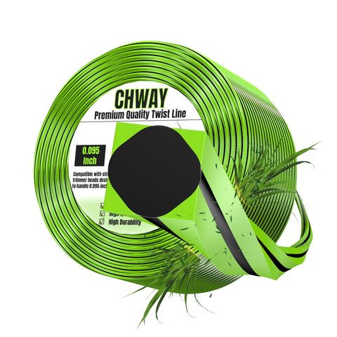 Chway square-twist 0.095 trimmer line on 175ft reel for faster cutting