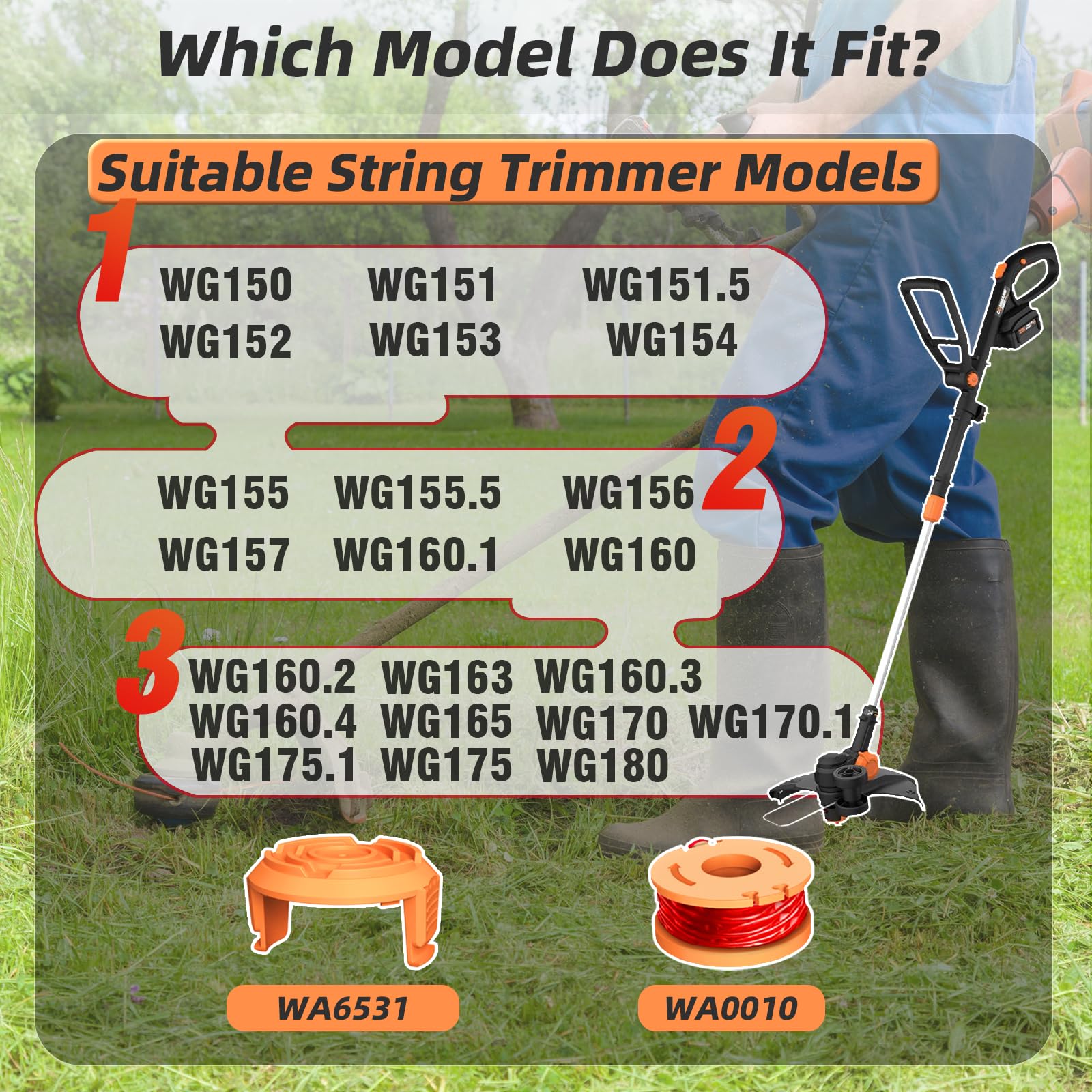 Chway trimmer string 0.065 inch diameter highlights strong, flexible line for even cuts.