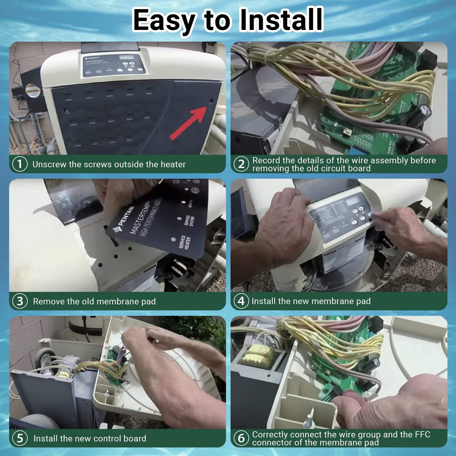 CHYKUANG installation guide visuals help you replace the board confidently