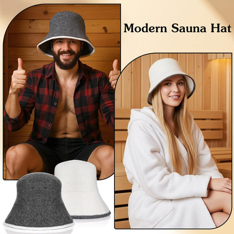 CIATBYYJ wool sauna hat material closeup showing wool blend