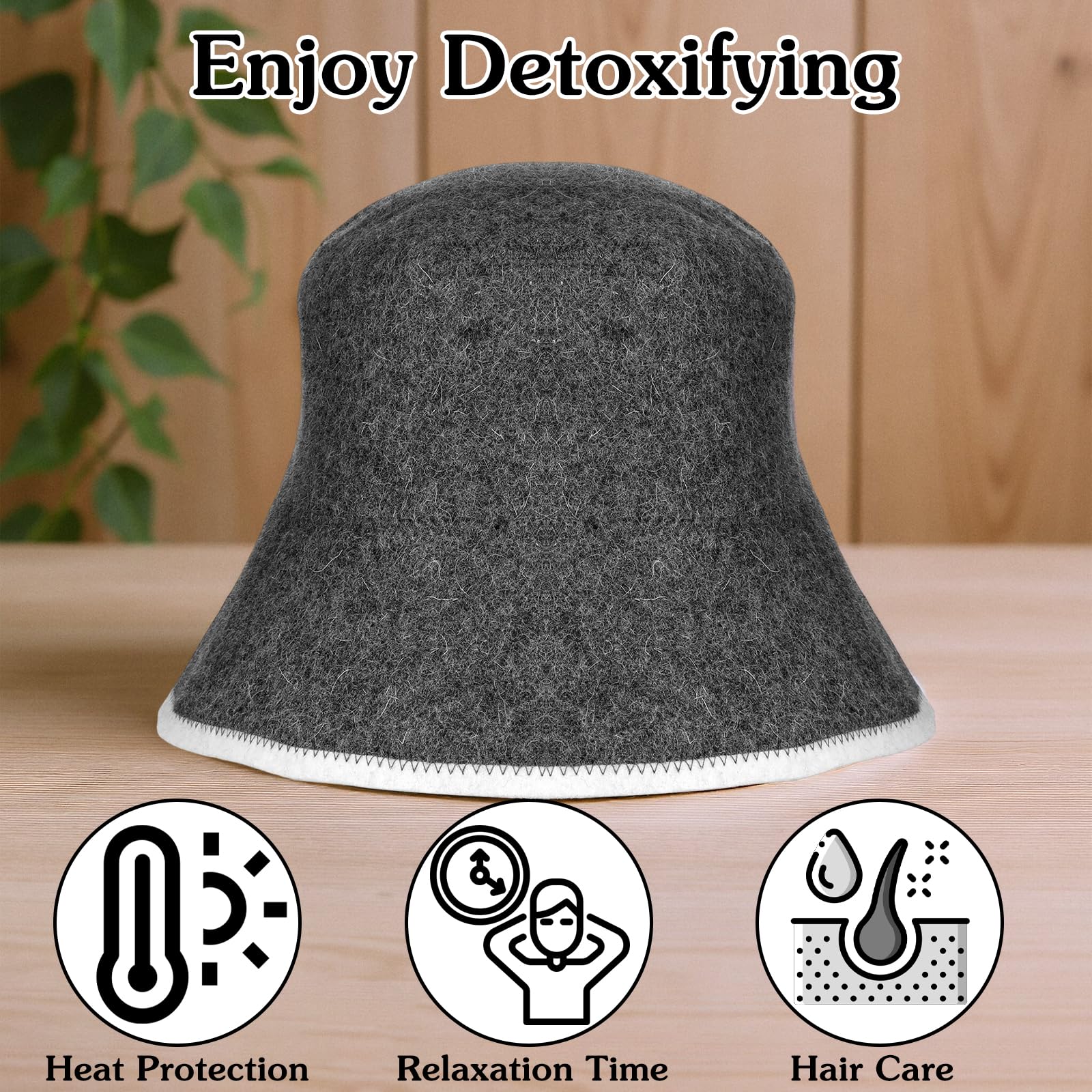 CIATBYYJ wool sauna hat packaged set ready for gifting