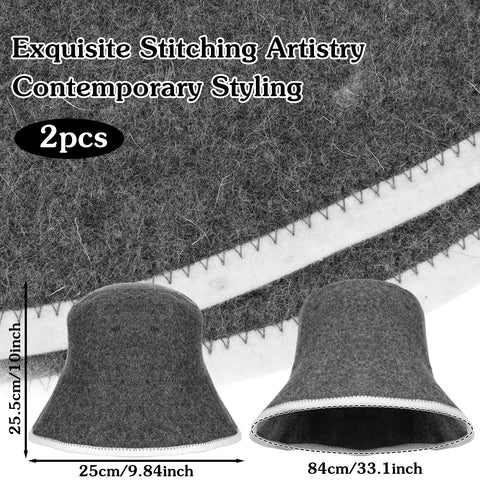 CIATBYYJ wool sauna hat side view illustrating lightweight comfort