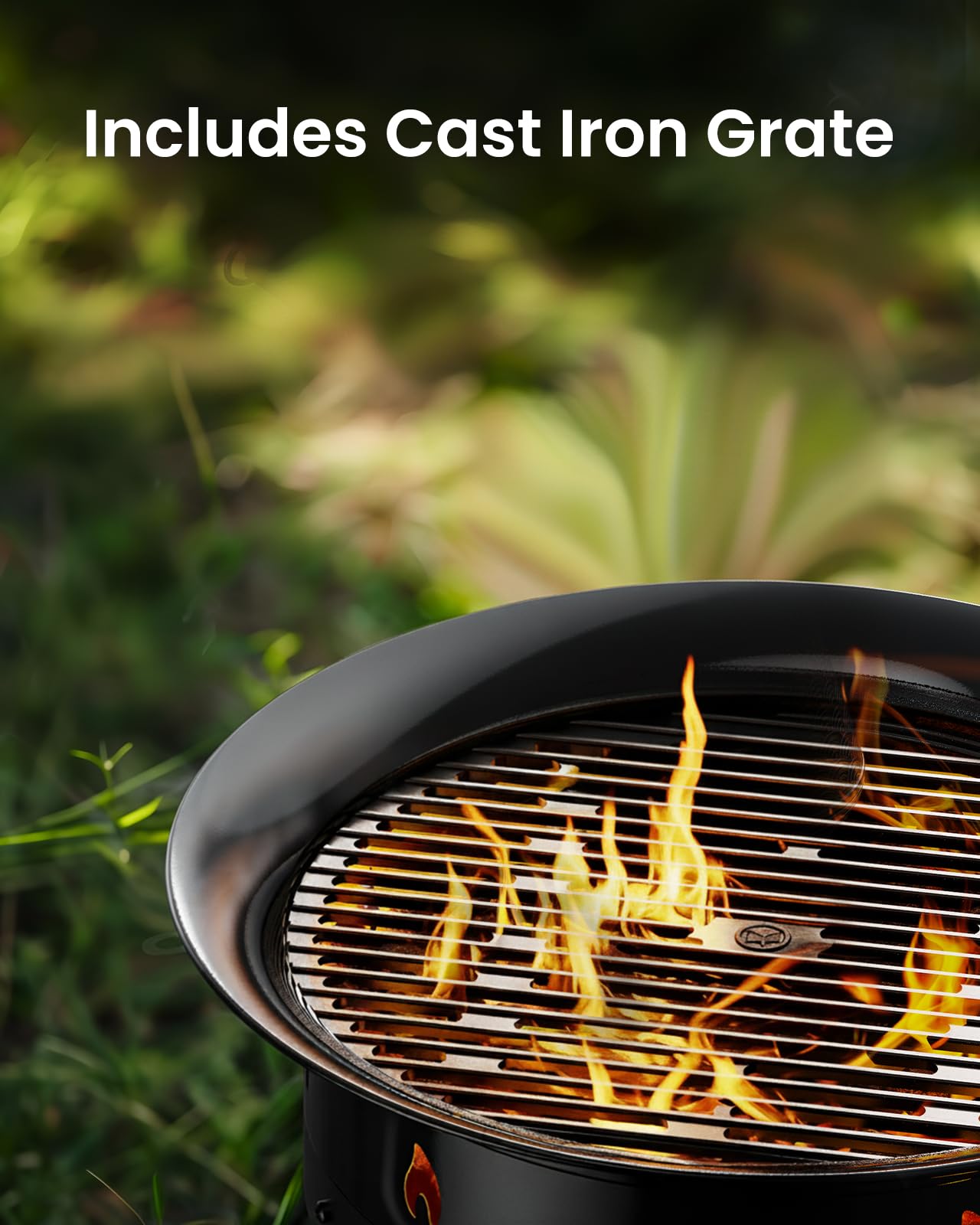 Ciays fire pit with preassembled hose ensures quick, safe setup.