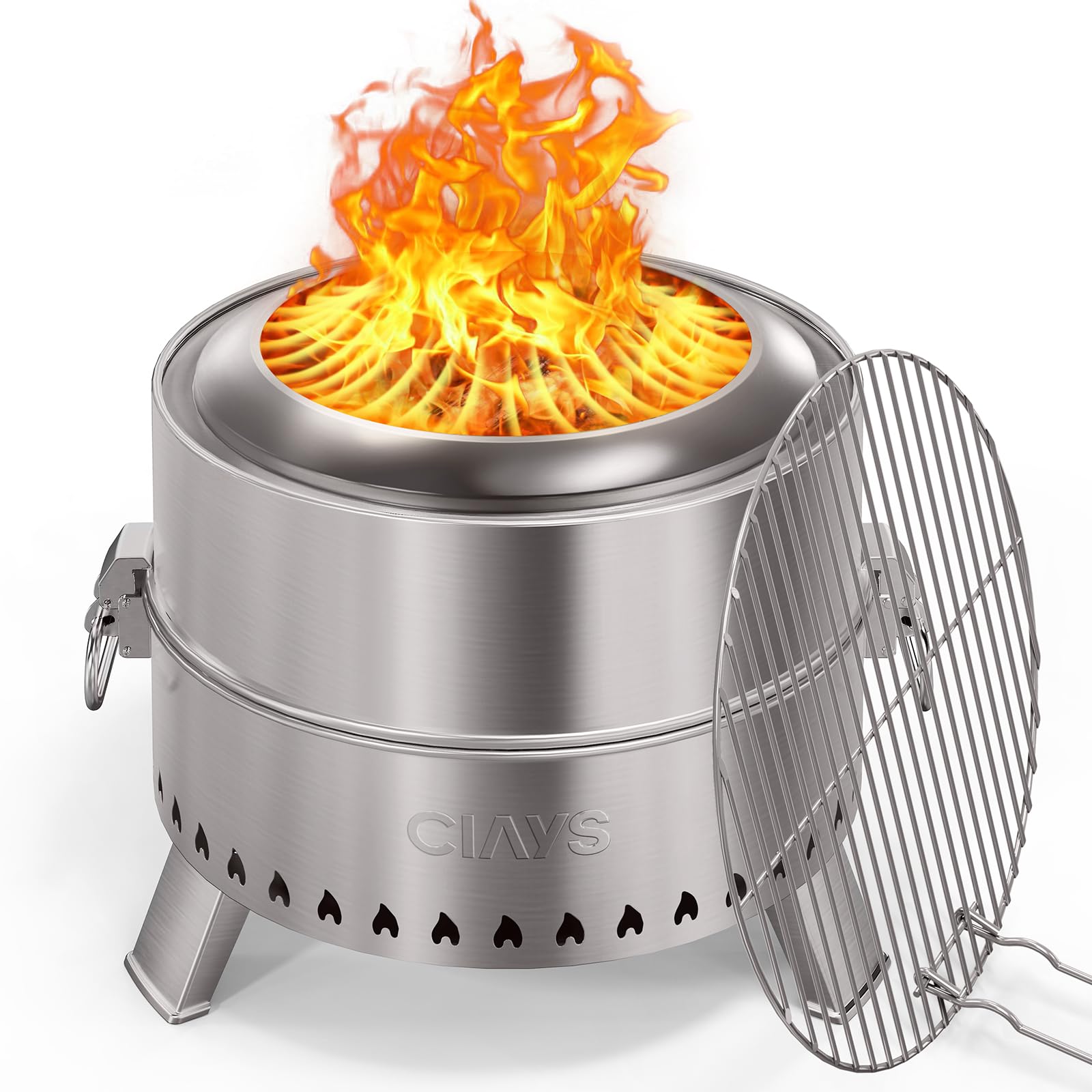 Ciays smokeless firepit setup for cleaner outdoor gatherings with comfortable seating