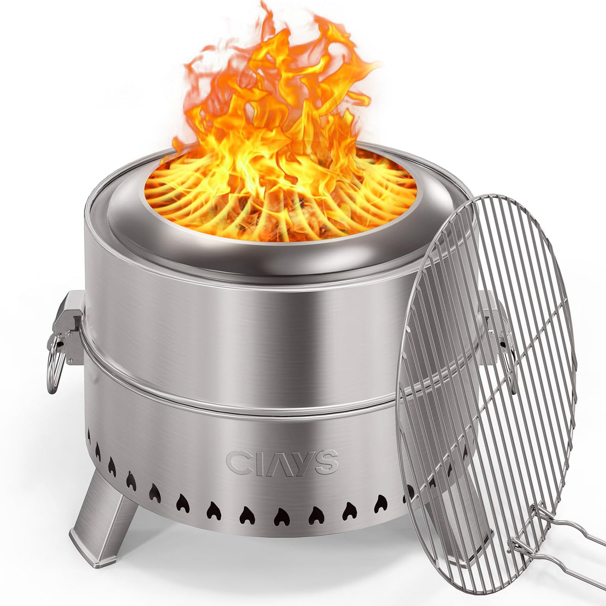 Ciays smokeless firepit setup for cleaner outdoor gatherings with comfortable seating