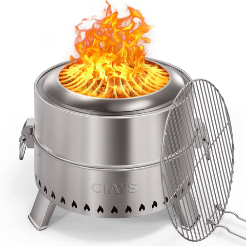 Ciays smokeless firepit setup for cleaner outdoor gatherings with comfortable seating