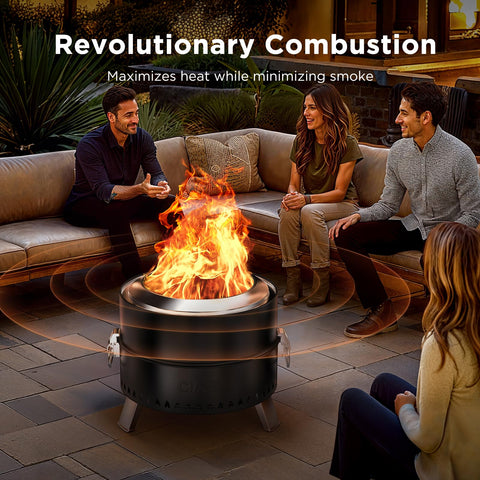 Ciays waterfallflame technology enhances airflow for a hotter burn