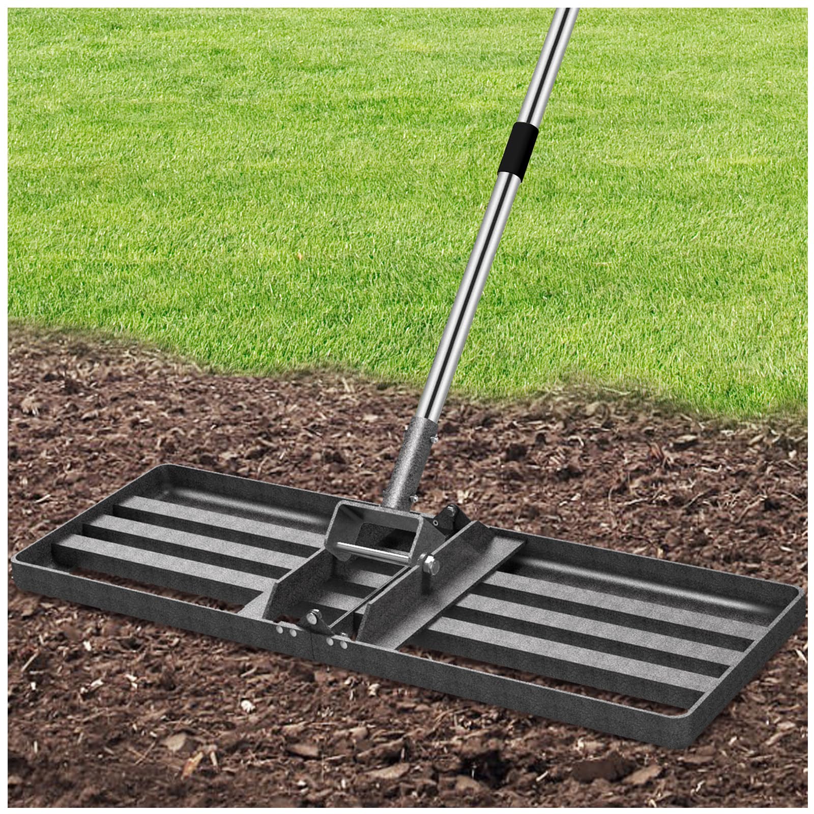 Ciciany lawn leveling rake assembly enables quick setup for efficient yard work.