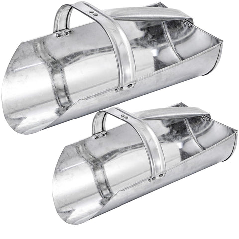 Cididu 2-pack feed scoop big 4qt in action for efficient livestock feeding with reduced waste
