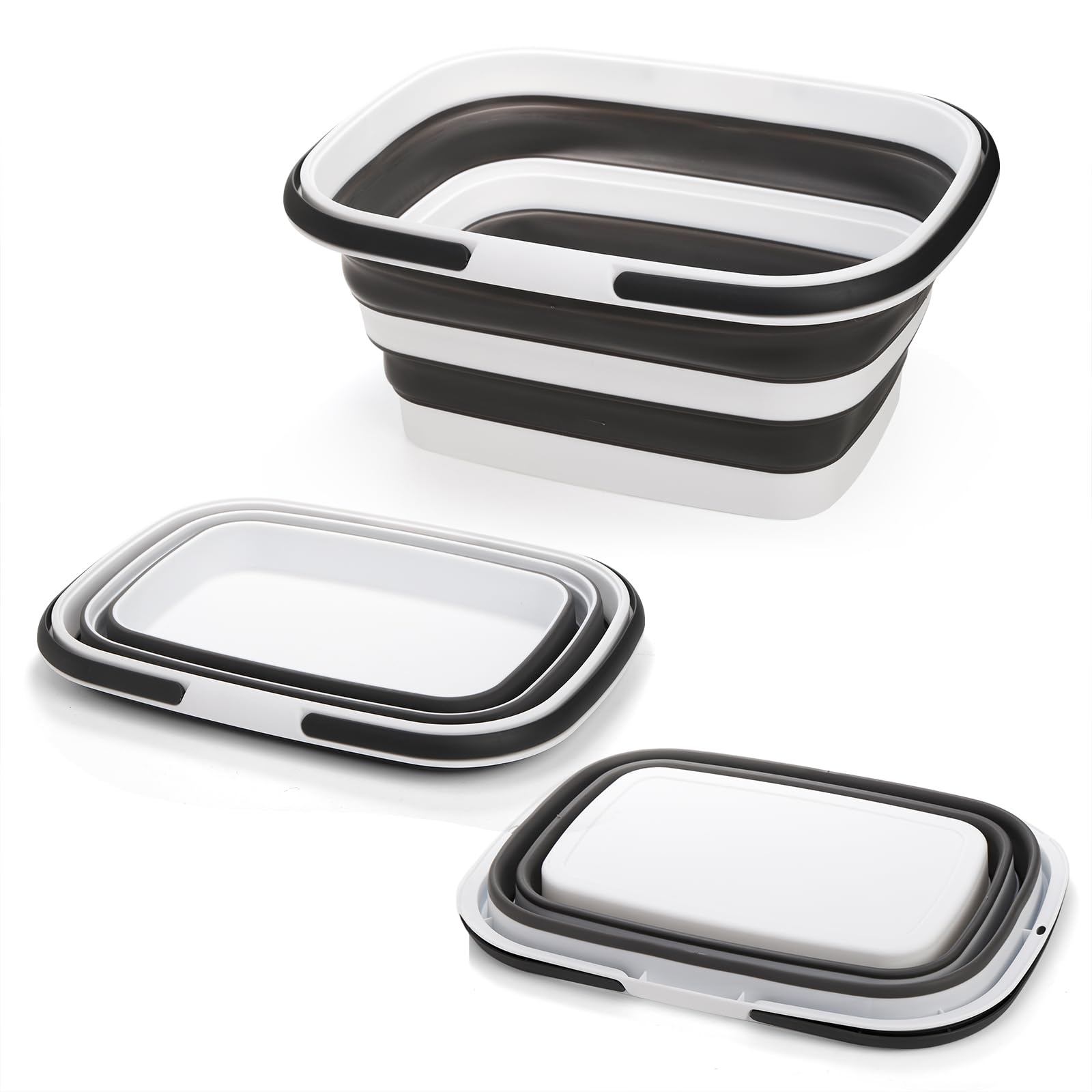 Cididu rectangular bucket folded for space-saving travel and easy storage.