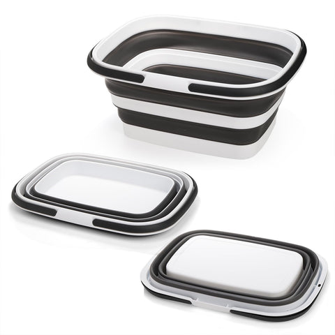 Cididu rectangular bucket folded for space-saving travel and easy storage.
