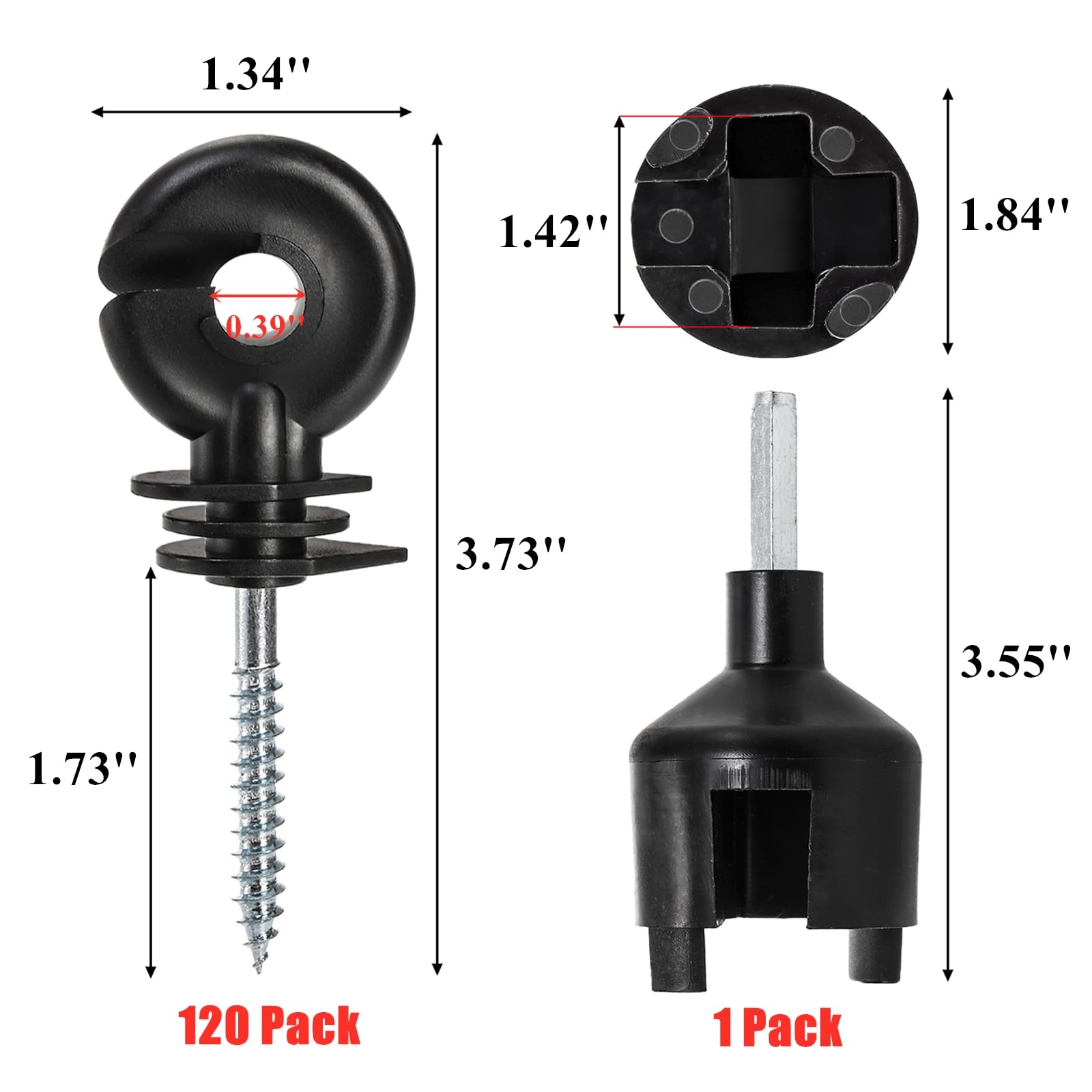 Cididu screw-in insulator with socket tool for quick setup