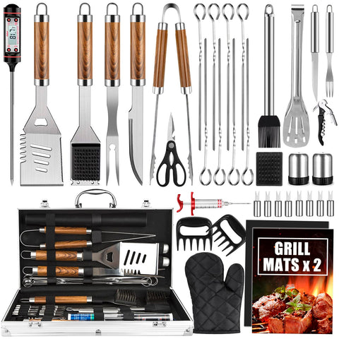 Cifaisi 38-piece BBQ tools set ready for backyard grilling versatility.