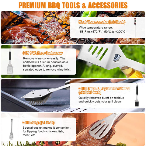 Cifaisi grill mats protect delicate foods from sticking on the grill