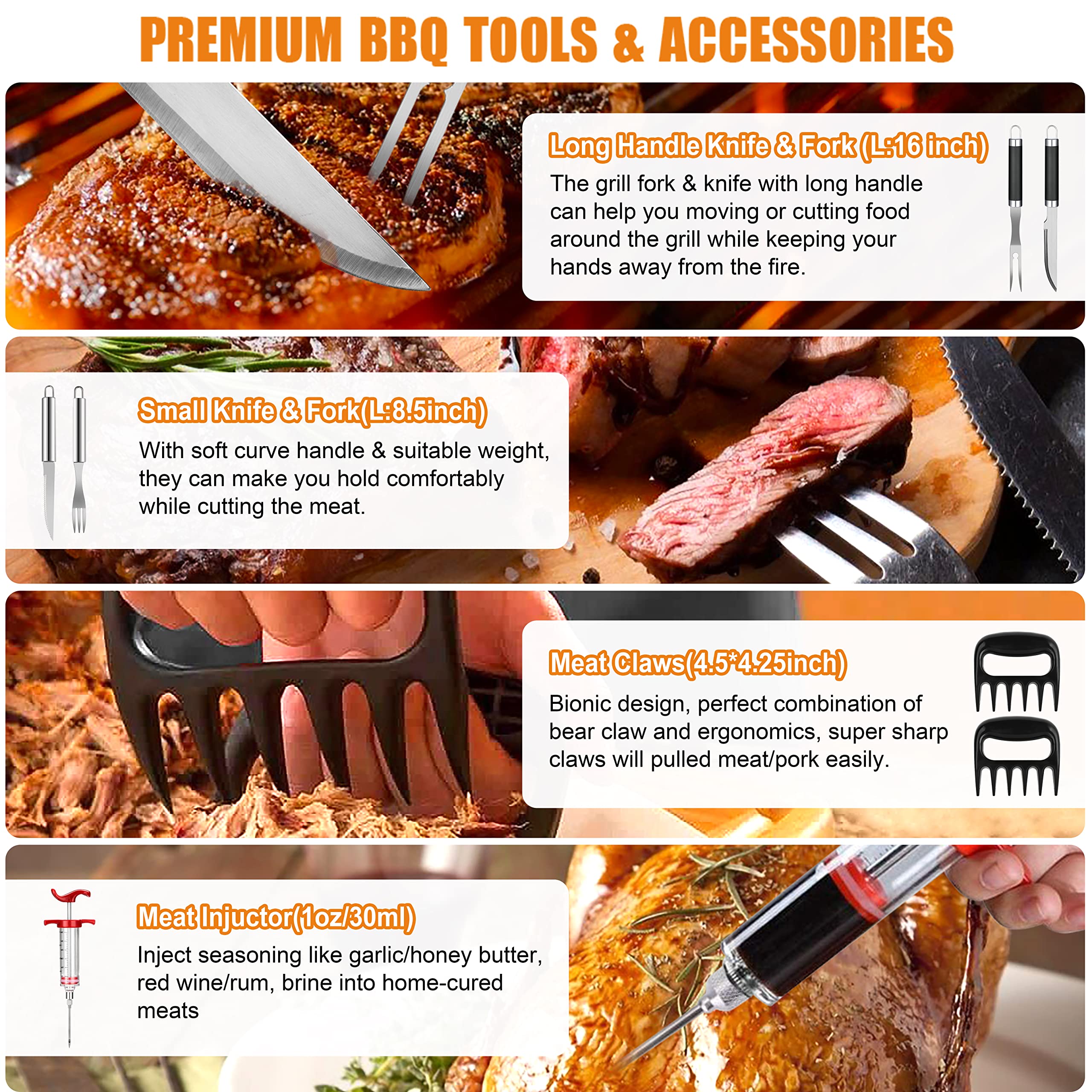 Cifaisi meat thermometer helps monitor doneness during grilling