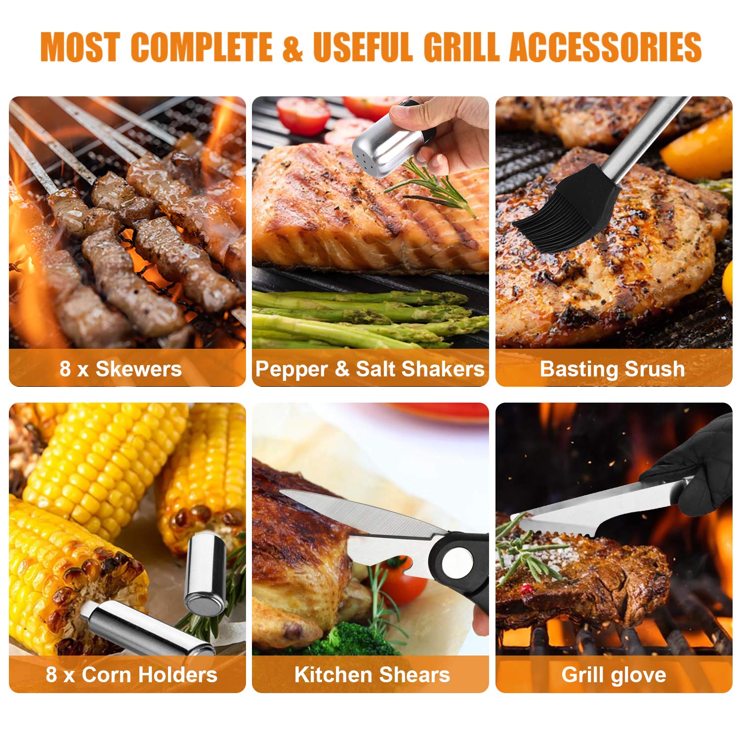Cifaisi multi-tool includes tongs, spatula, and fork for versatile cooking.