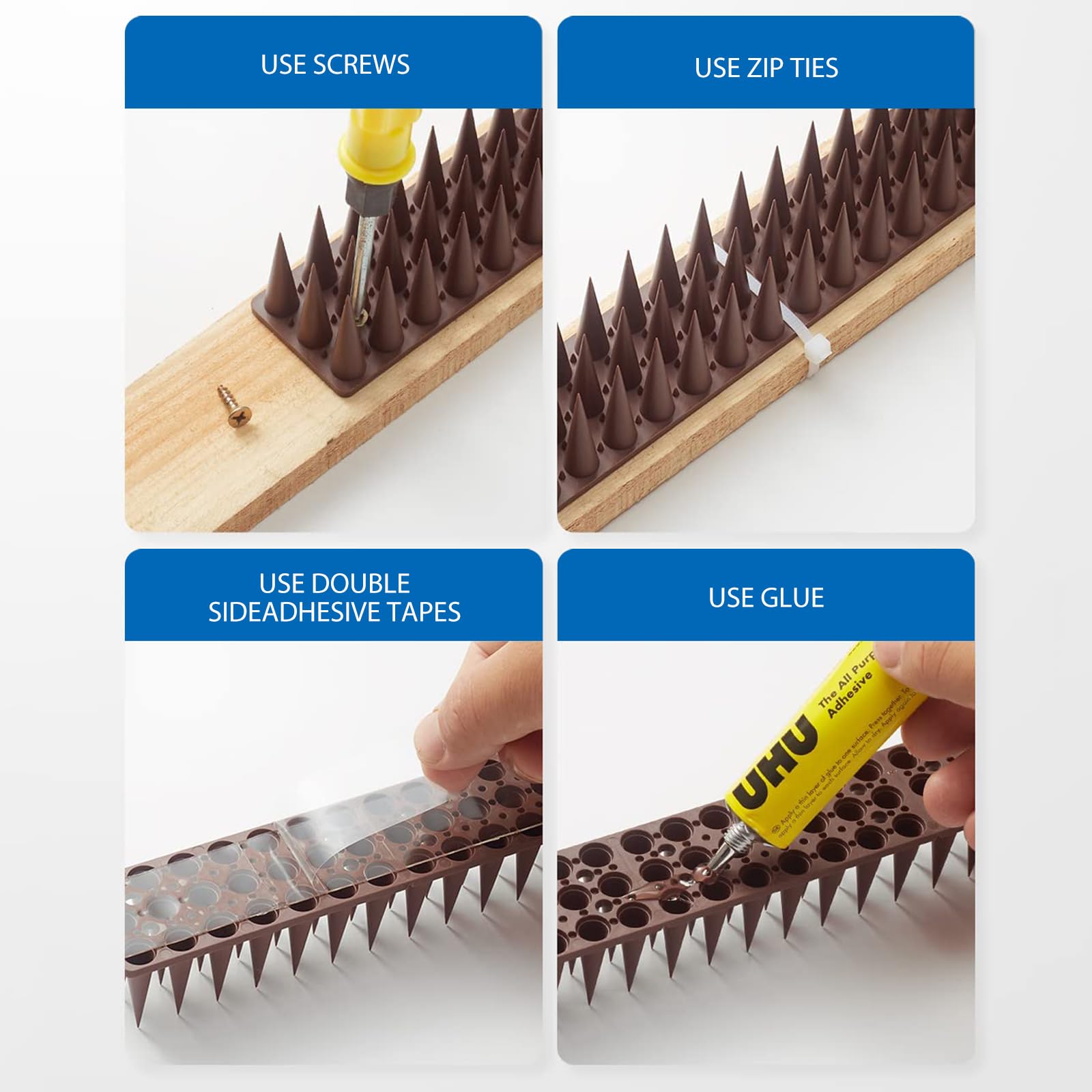 CIIC bird spikes cuttable to fit narrow gaps
