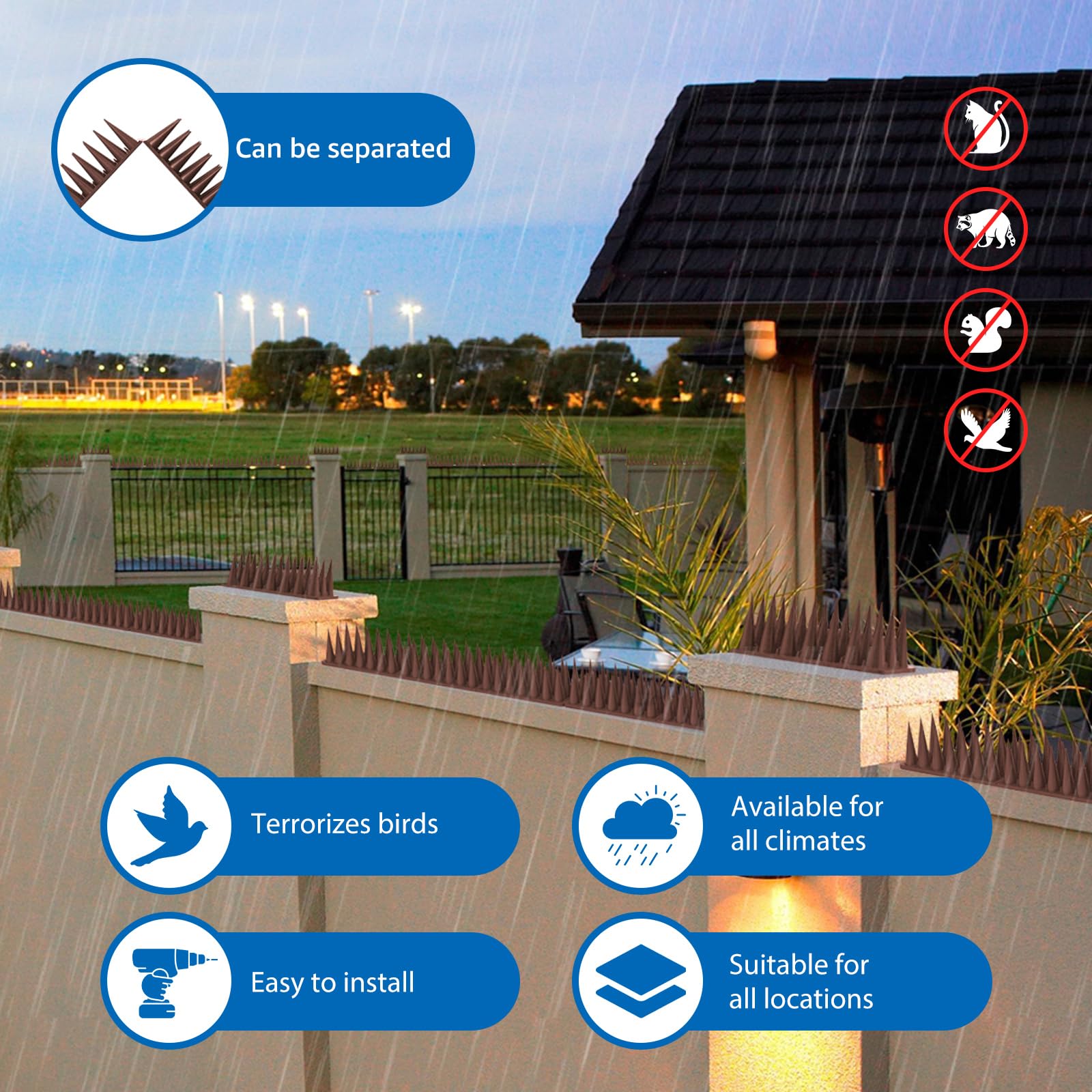 CIIC bird spikes weather-resistant for outdoor use