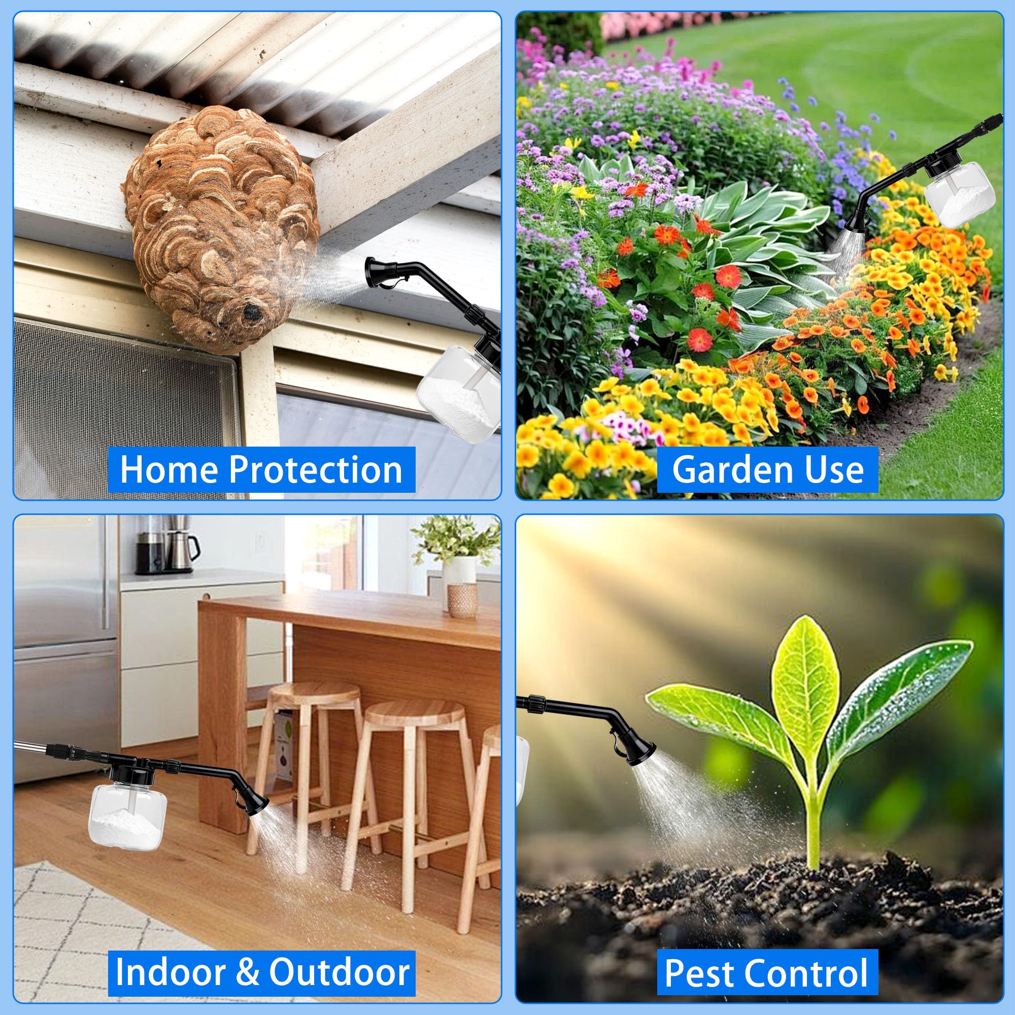 Cijoaui multi-purpose powder sprayer suitable for garden and home tasks.