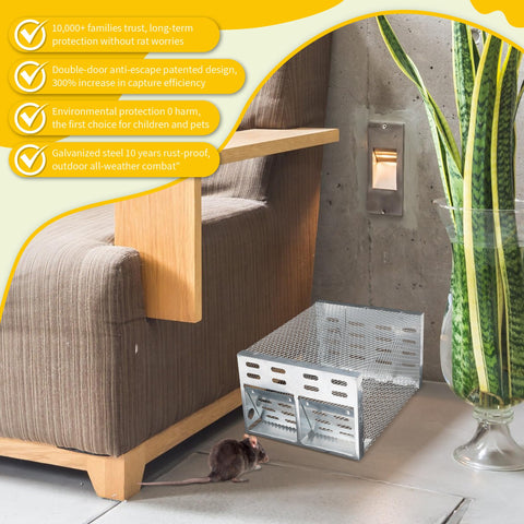 Cijoaui weatherproof trap for garden and patio use year-round.