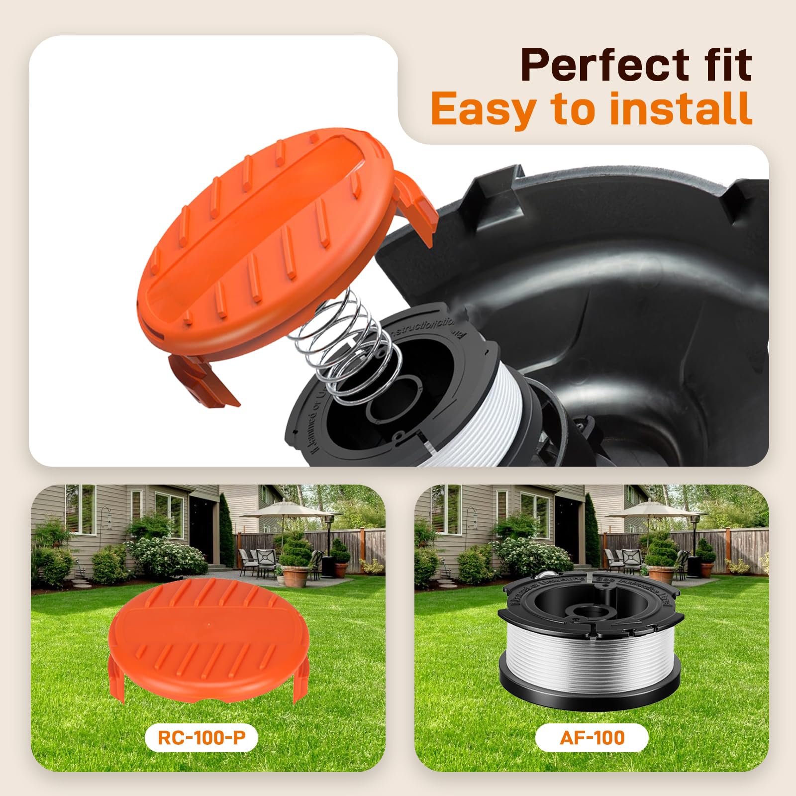 Cilivo AF-100 compatible with Black and Decker trimmers for broad compatibility.