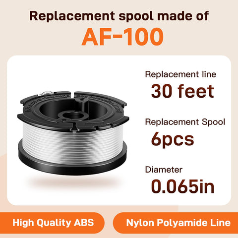 Cilivo AF-100 spool pre-wound with 30 ft line for easy refills.