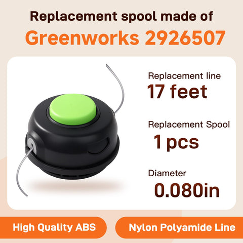 Cilivo pre-wound 0.080 inch line with 17 ft length for reduced reloads.