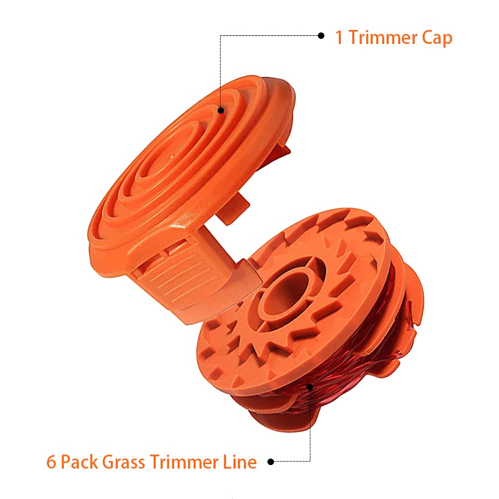 Worx trimmer head loaded with Cilivo spool for smooth feed