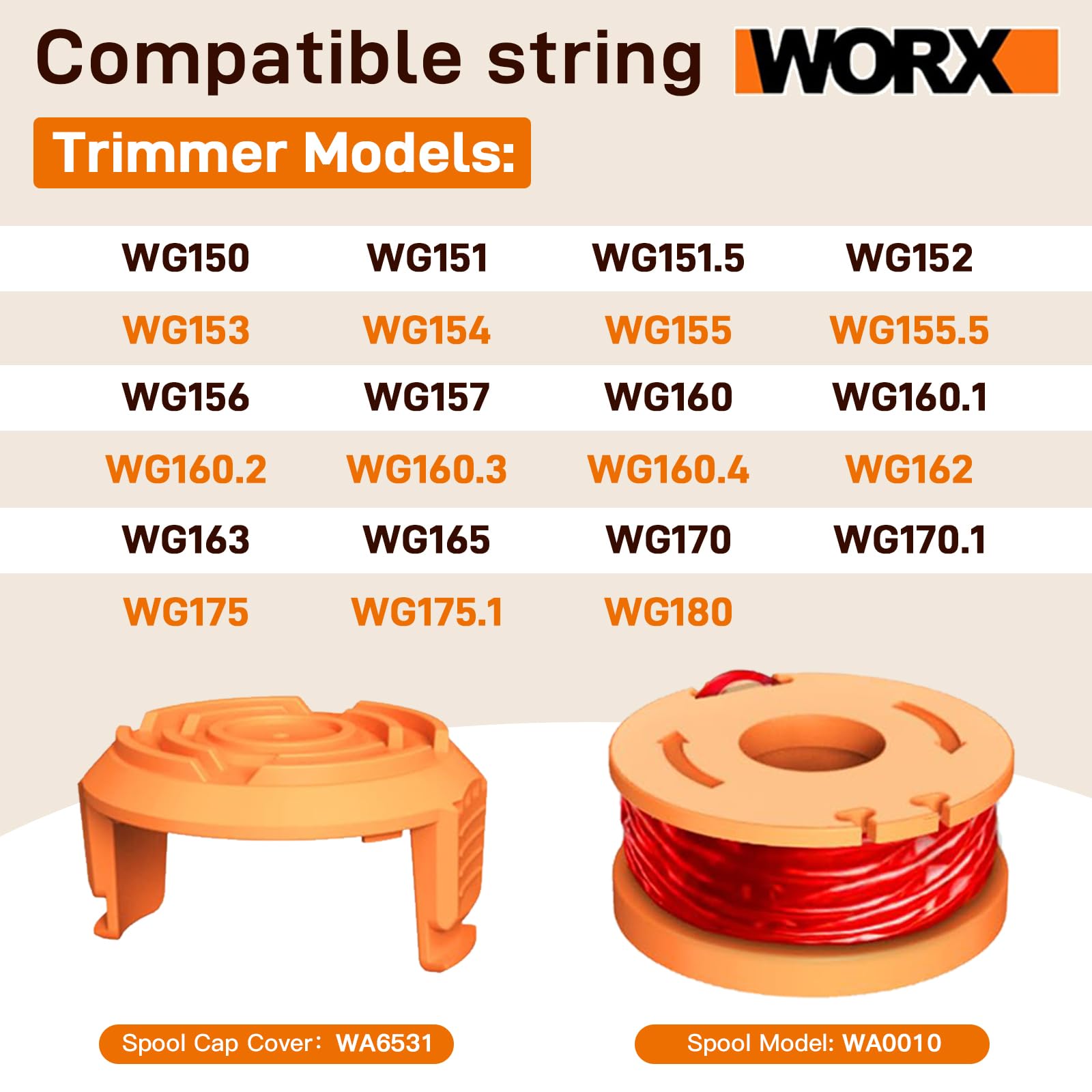 Cilivo WA0004 spool with 10ft line for smooth, reliable Worx replacement.